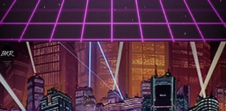 10 MP Nights Like This Cover Art 80s Video Game Neon Purple City Skyline